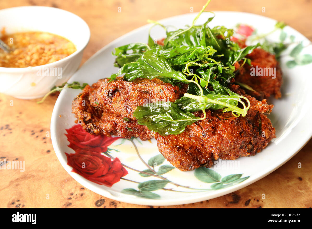 plate of Deepfried curried fish patties Stock Photo Alamy