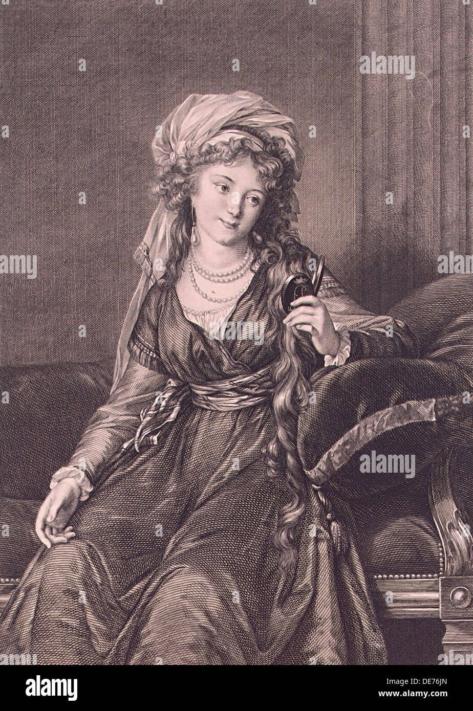 Portrait of Countess Yekaterina Skavronskaya, née von Engelhardt (1761-1829), 1791. Artist: Morghen, Guglielmo (1758-1833) Stock Photo