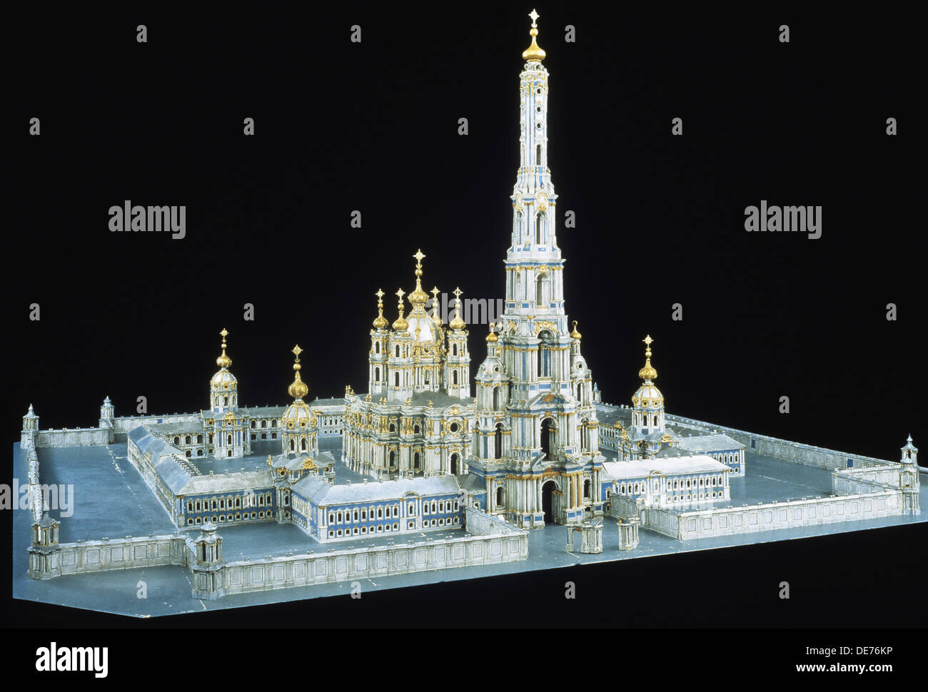Model of Smolny Convent of the Resurrection in St. Petersburg, 1750–1756. Artist: Rastrelli, Bartolomeo Francesco (1700-1771) Stock Photo