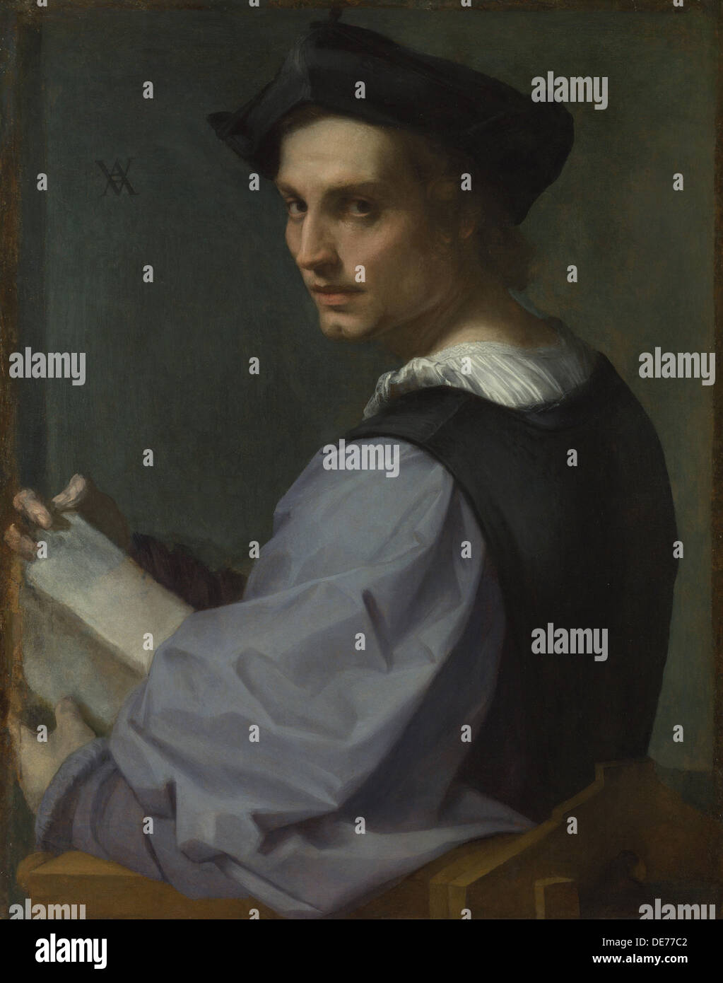 Portrait of a Young Man, ca 1518. Artist: Andrea del Sarto (1486-1531) Stock Photo
