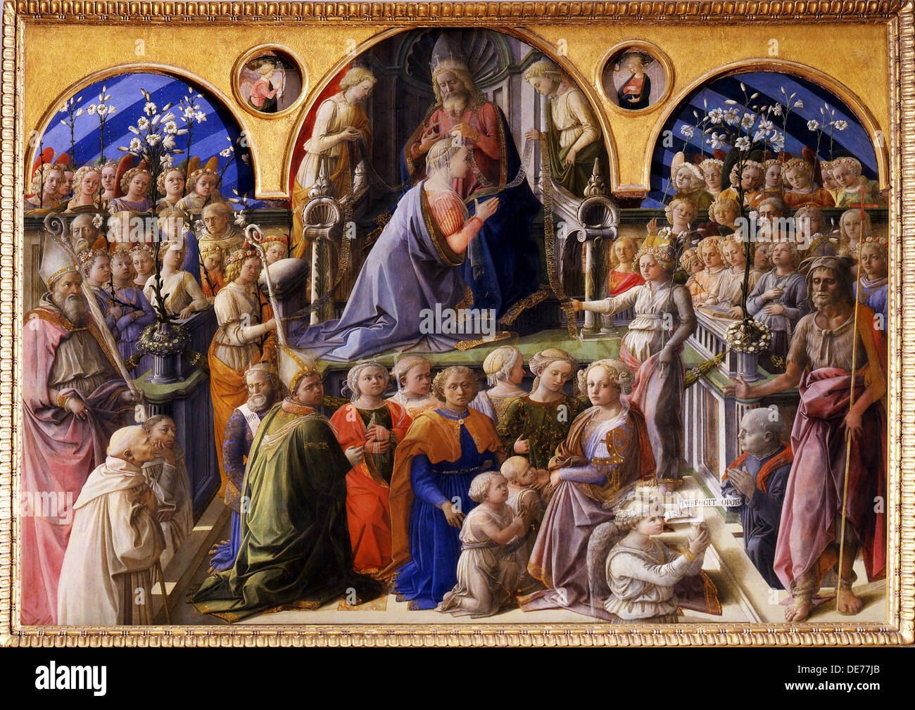 The Coronation of the Virgin, Between 1439 and 1447. Artist: Lippi, Fra Filippo (1406-1469) Stock Photo