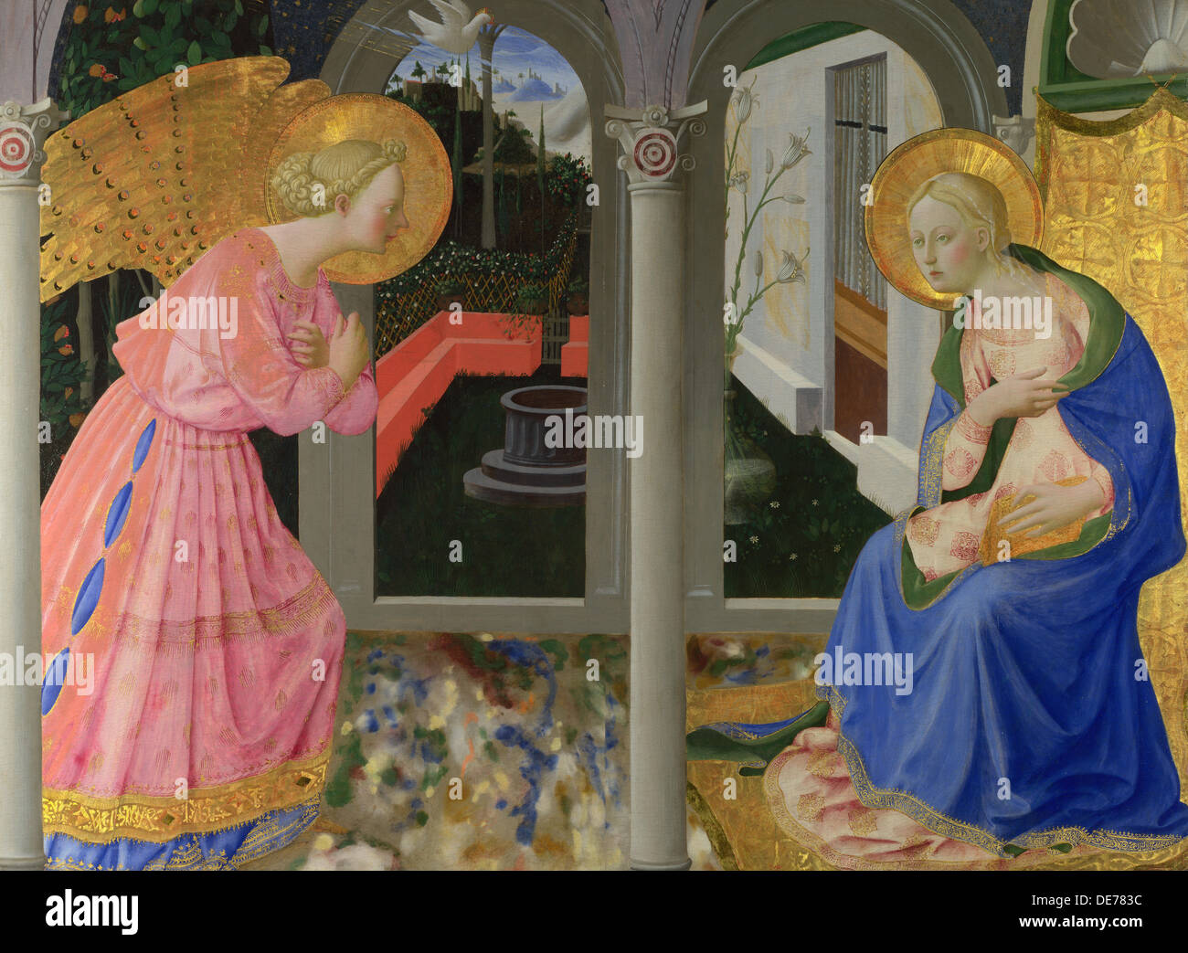 The Annunciation, c. 1440. Artist: Strozzi, Zanobi (1412-1468) Stock Photo