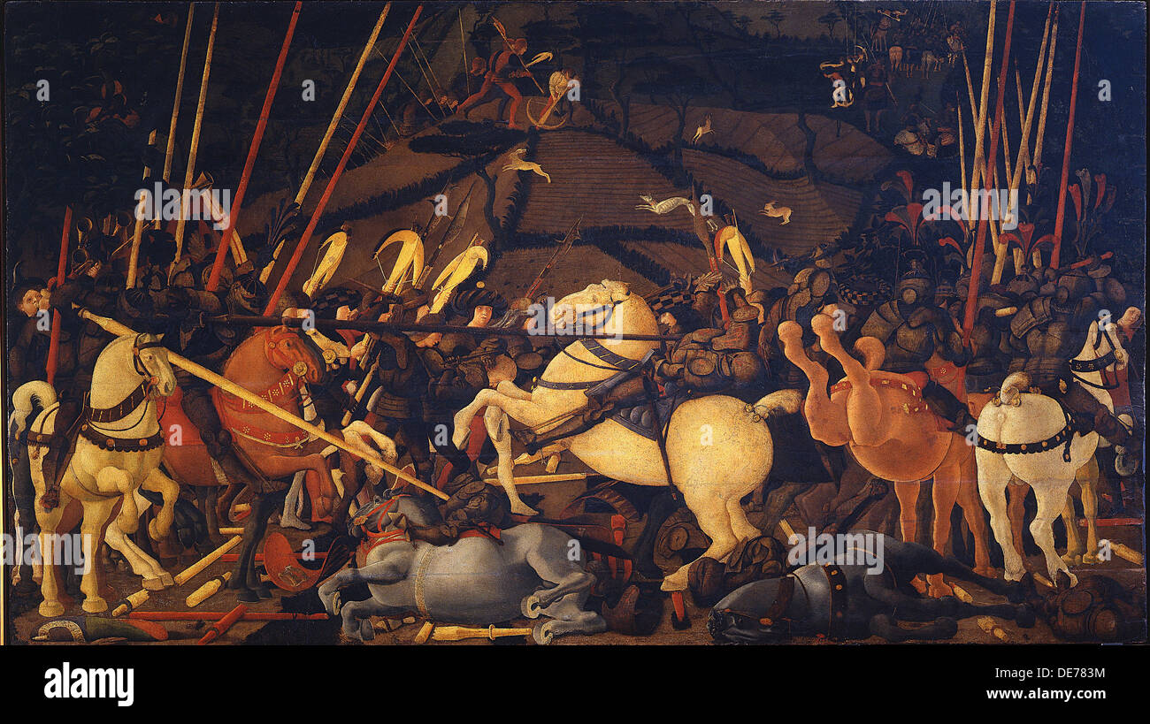 The Battle of San Romano, c. 1440. Artist: Uccello, Paolo (1397-1475) Stock Photo