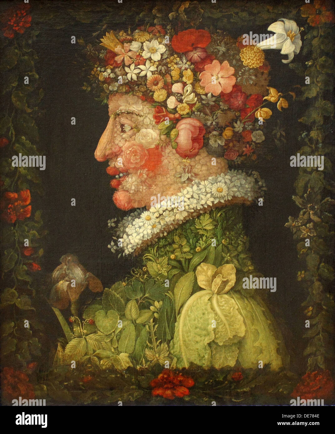 Spring, 1573. Artist: Arcimboldo, Giuseppe (1527-1593) Stock Photo