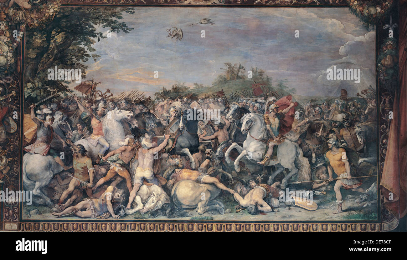 Battle against the inhabitants of Veii and Fidenae, 1598-1599. Artist: Cesari, Giuseppe (1568-1640) Stock Photo