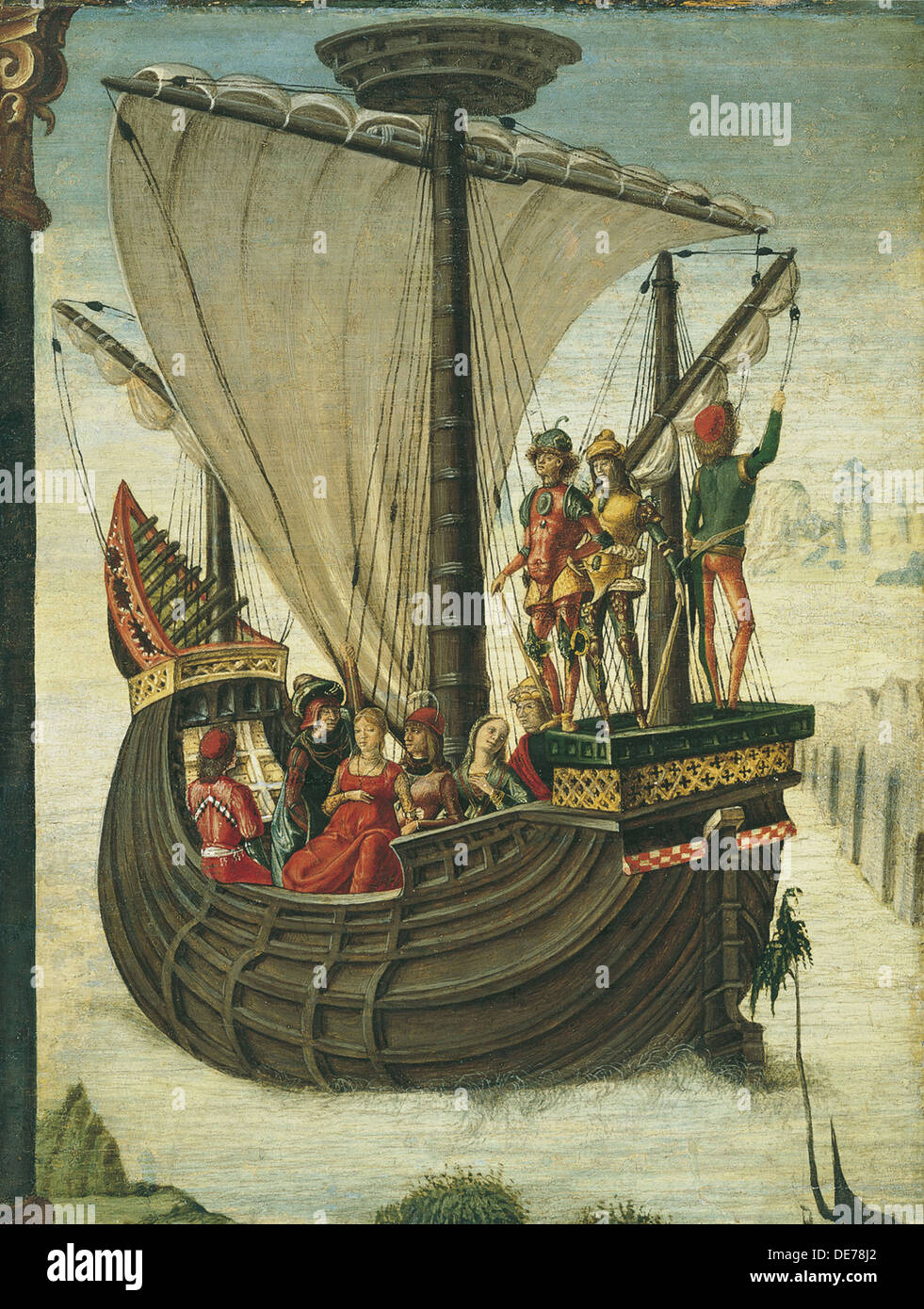 The Argonauts leaving Colchis, c. 1480. Artist: De' Roberti, Ercole (c. 1450-1496) Stock Photo