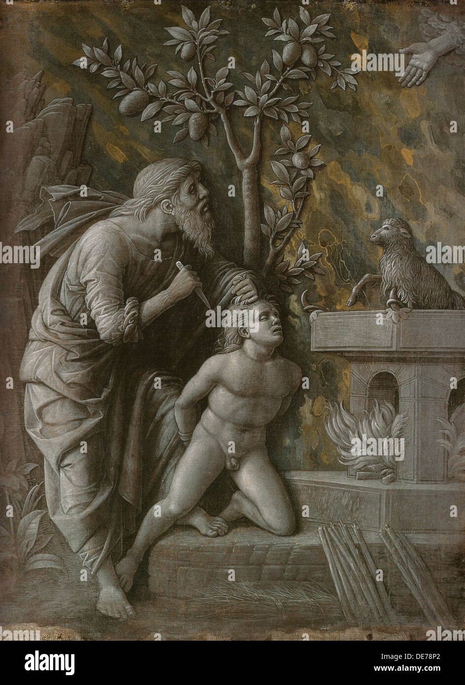 The Sacrifice of Isaac, c.1490-1495. Artist: Mantegna, Andrea (1431-1506) Stock Photo