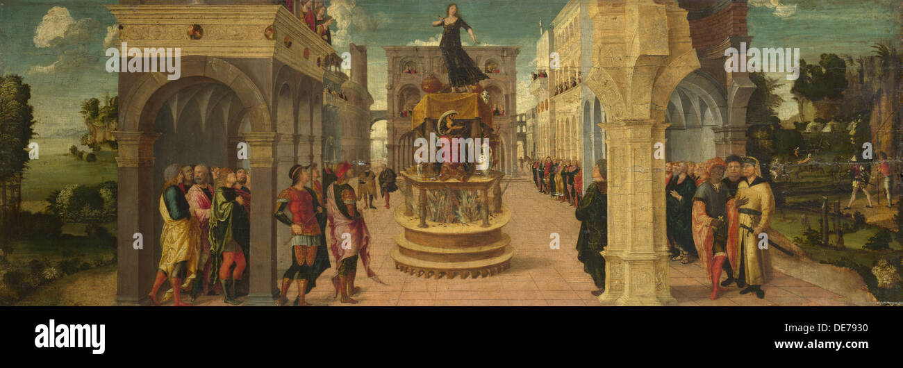 The Death of Dido, Early16th cen.. Artist: Liberale da Verona (1441-1526) Stock Photo