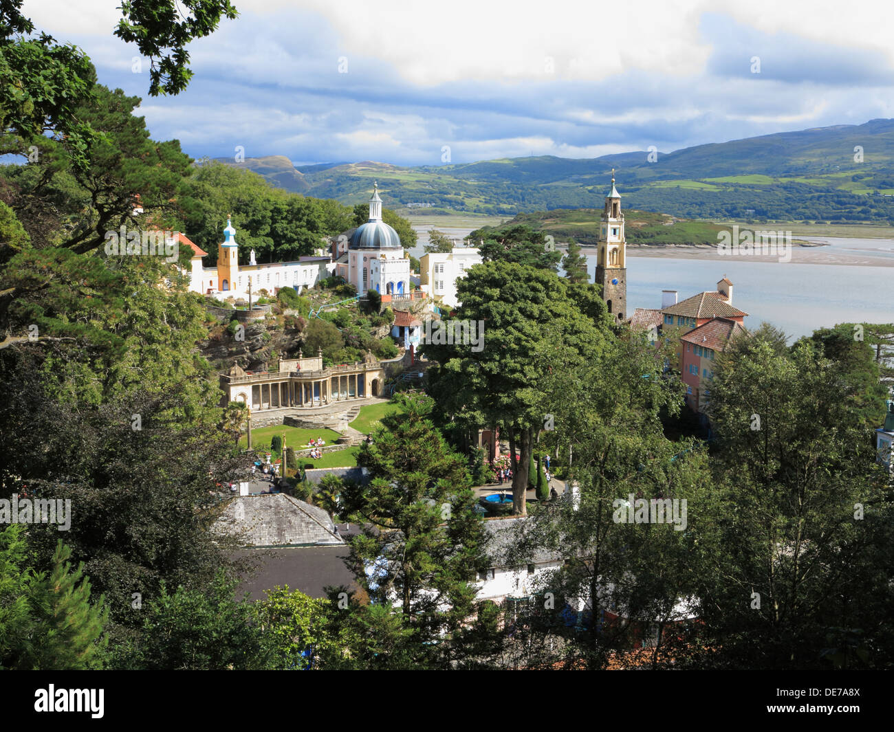 Portmeirion, near Porthmadog, Gwynedd, North Wales Stock Photo Alamy