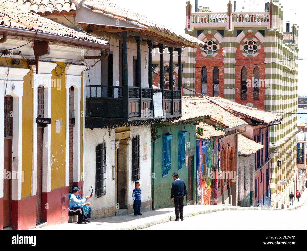 Typical houses and former monastery, now used as rental apartments, neo