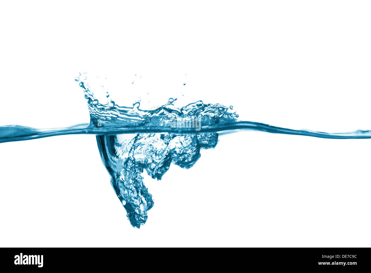 Water and air bubbles over white background Stock Photo
