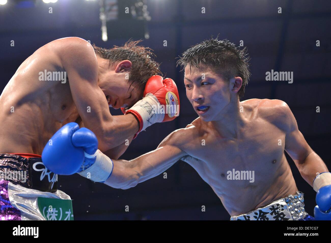 Kanagawa, Japan. 25th Aug, 2013. (L-R) Ryoichi Taguchi, Naoya Inoue ...
