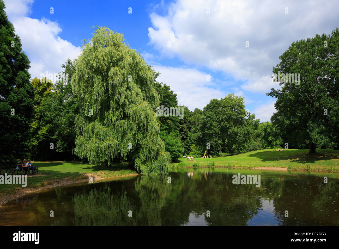 Schlosspark von Haus Weitmar in Bochum-Weitmar, Ruhrgebiet, Nordrhein-Westfalen Stock Photo