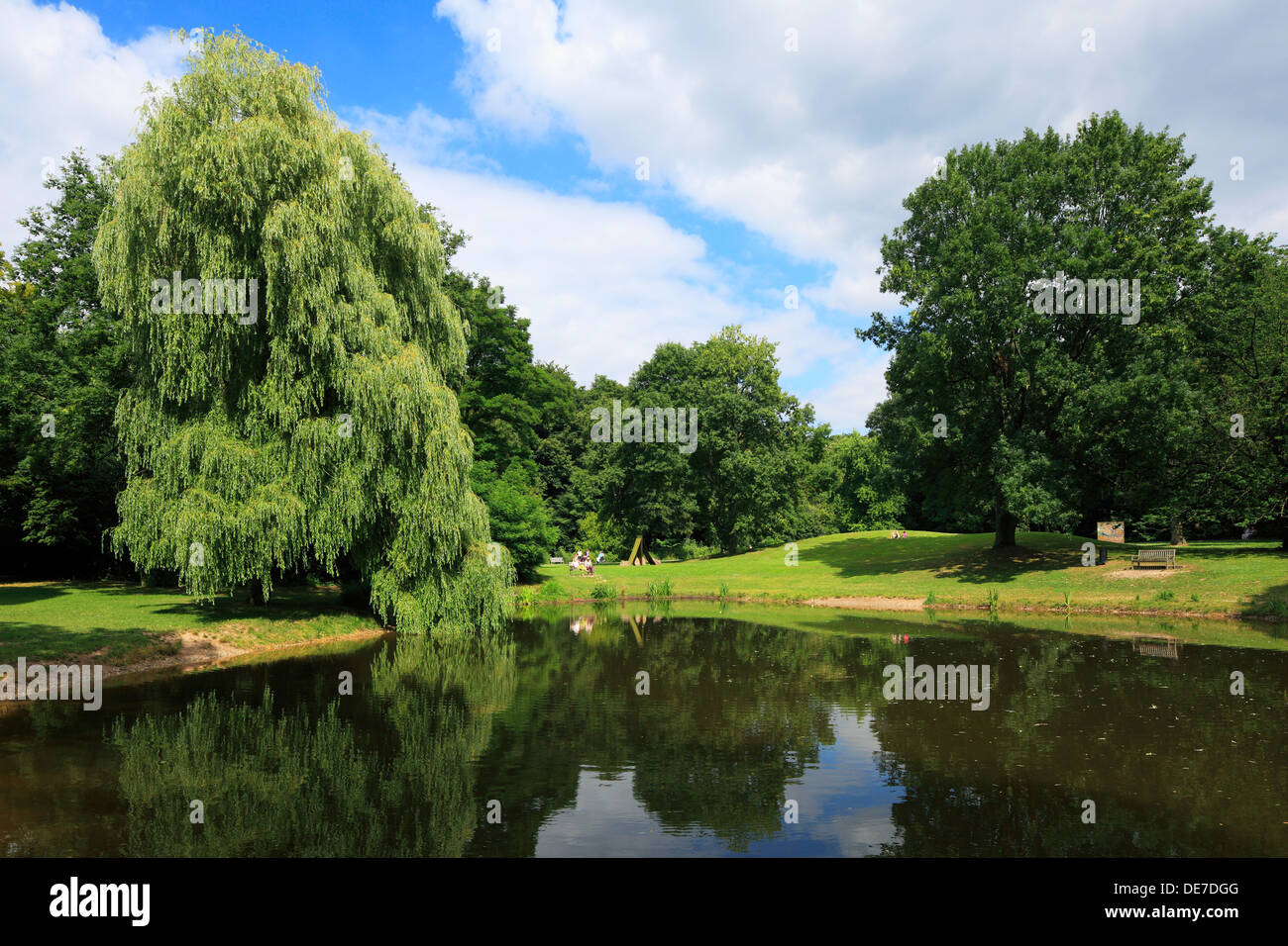 Schlosspark von Haus Weitmar in Bochum-Weitmar, Ruhrgebiet, Nordrhein-Westfalen Stock Photo