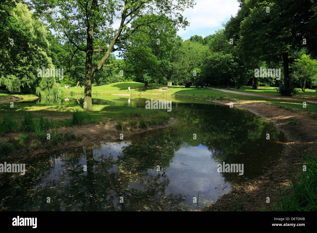 Schlosspark von Haus Weitmar in Bochum-Weitmar, Ruhrgebiet, Nordrhein-Westfalen Stock Photo