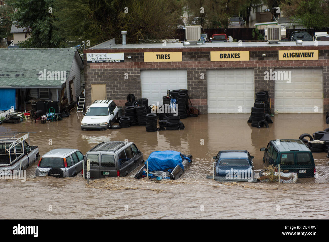 Longmont Colorado Usa 12th September 2013 Flood Waters Threaten