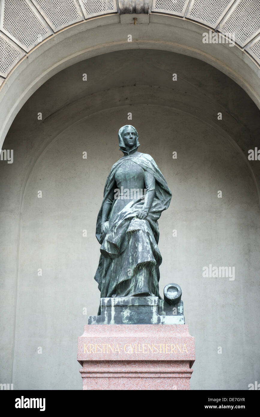 Statue of Queen Kristina in the Royal Palace in Stockholm Stock Photo