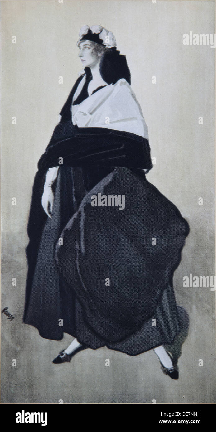 Portrait of Ida Rubinstein. Artist: Bakst, Léon (1866-1924) Stock Photo