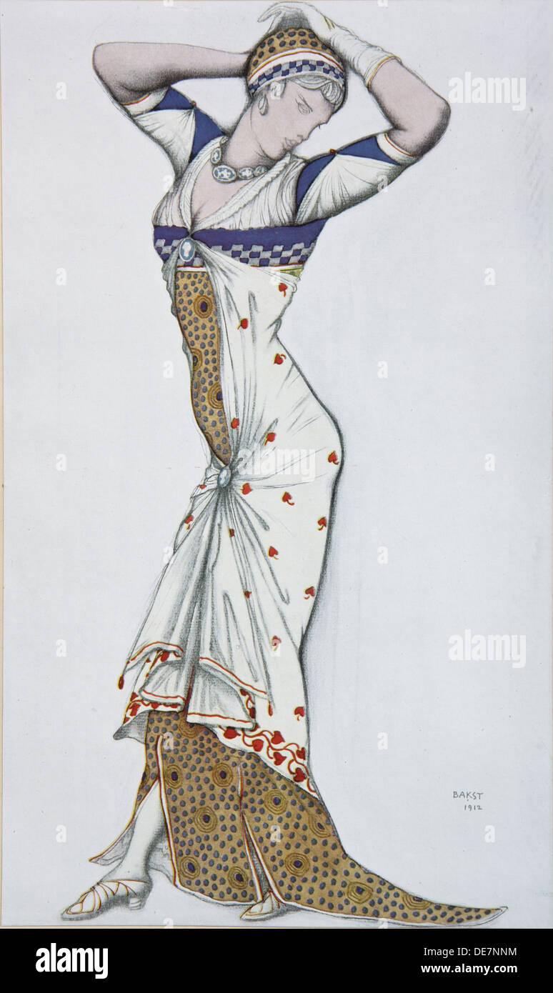 Design of a modern Dress, 1910s. Artist: Bakst, Lon (1866-1924 Stock Photo  - Alamy