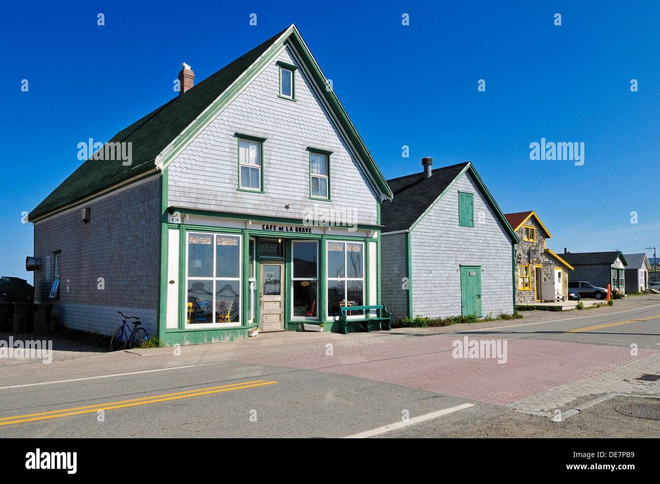 typical wooden house in La Grave, Ile du Havre Aubert, Iles de la