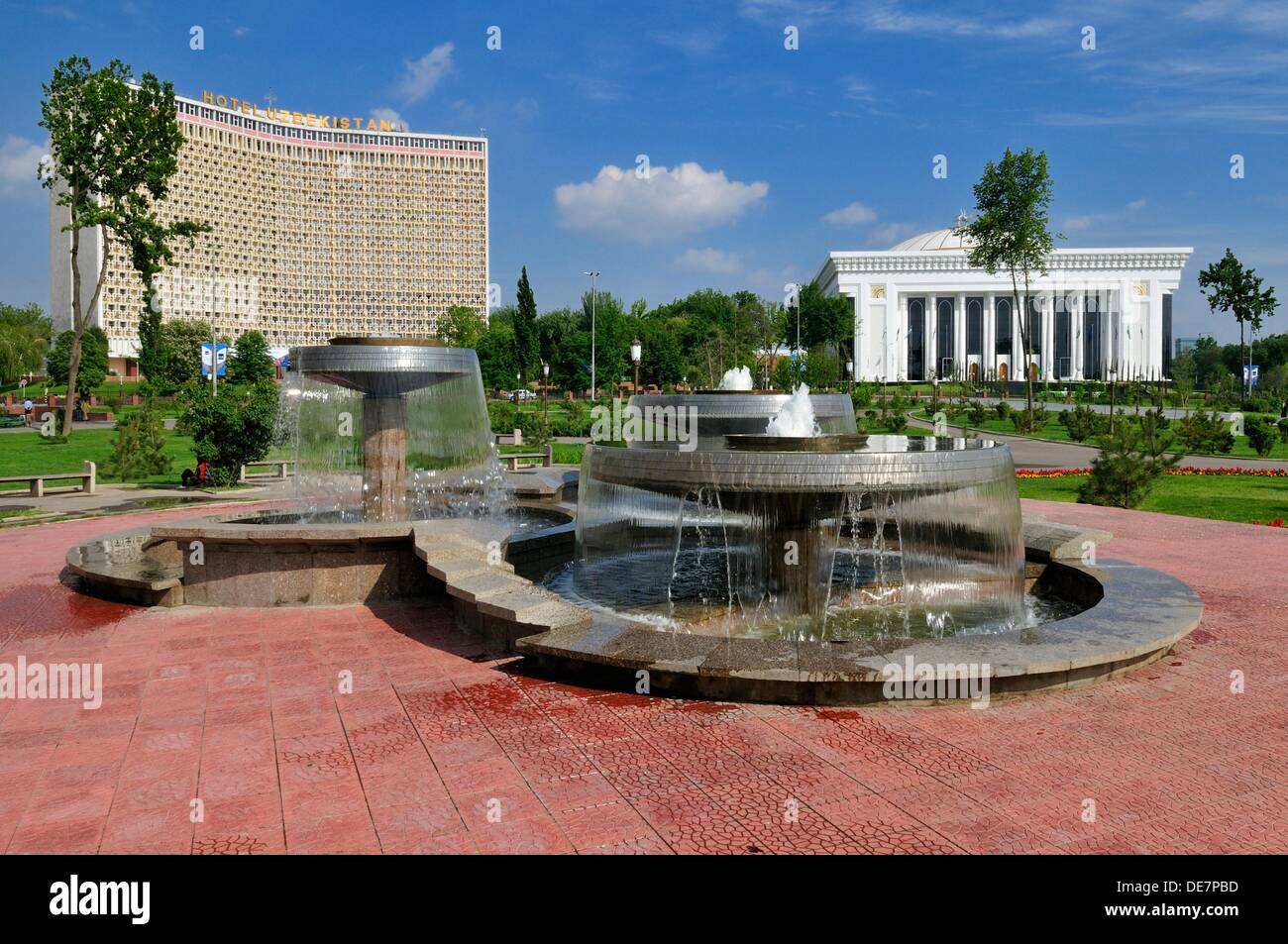 Amir Timur Square, central city square in Tashkent, Uzbekistan, Central Asia Stock Photo