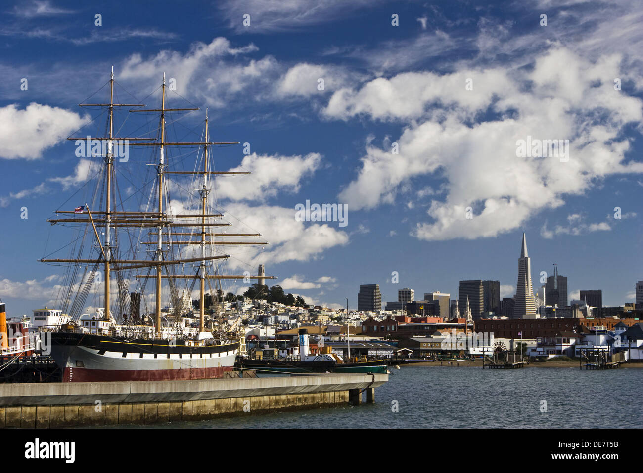 Balclutha, historic tall ship at the San Francisco Maritime National Historic Park Stock Photo
