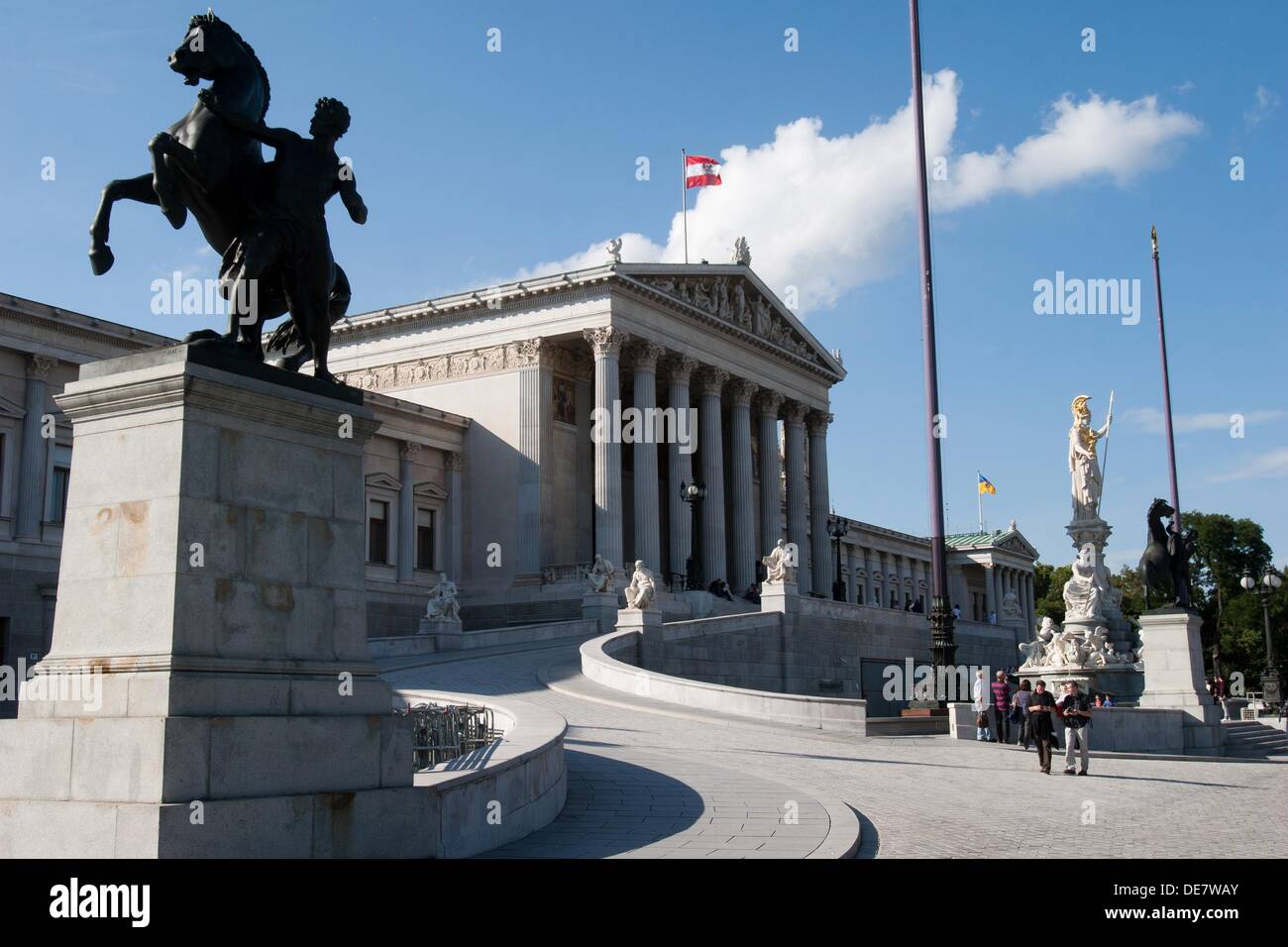 Parliament of Austria, Osterreichisches Parlament, Vienna, Austria Stock Photo