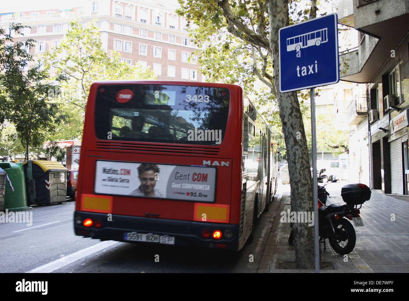 Bus, Barcelona, Spain Stock Photo Alamy