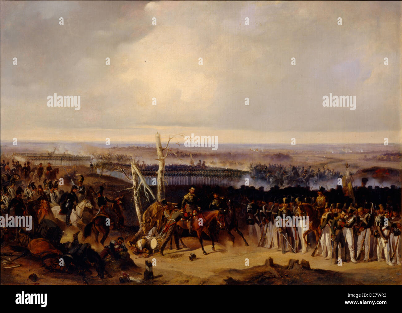 The Izmailovsky Regiment on the Battle of Borodino 1812, 1840s. Artist: Kotzebue, Alexander von (1815-1889) Stock Photo