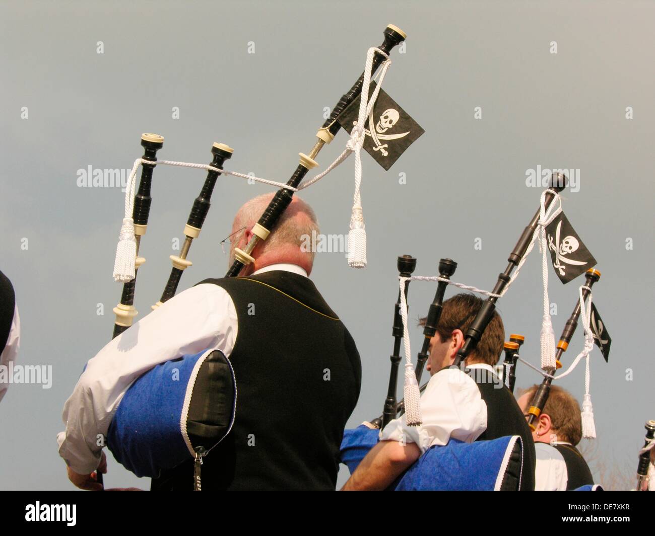 Breton bagpipes and bagpipers. Brittany Stock Photo Alamy