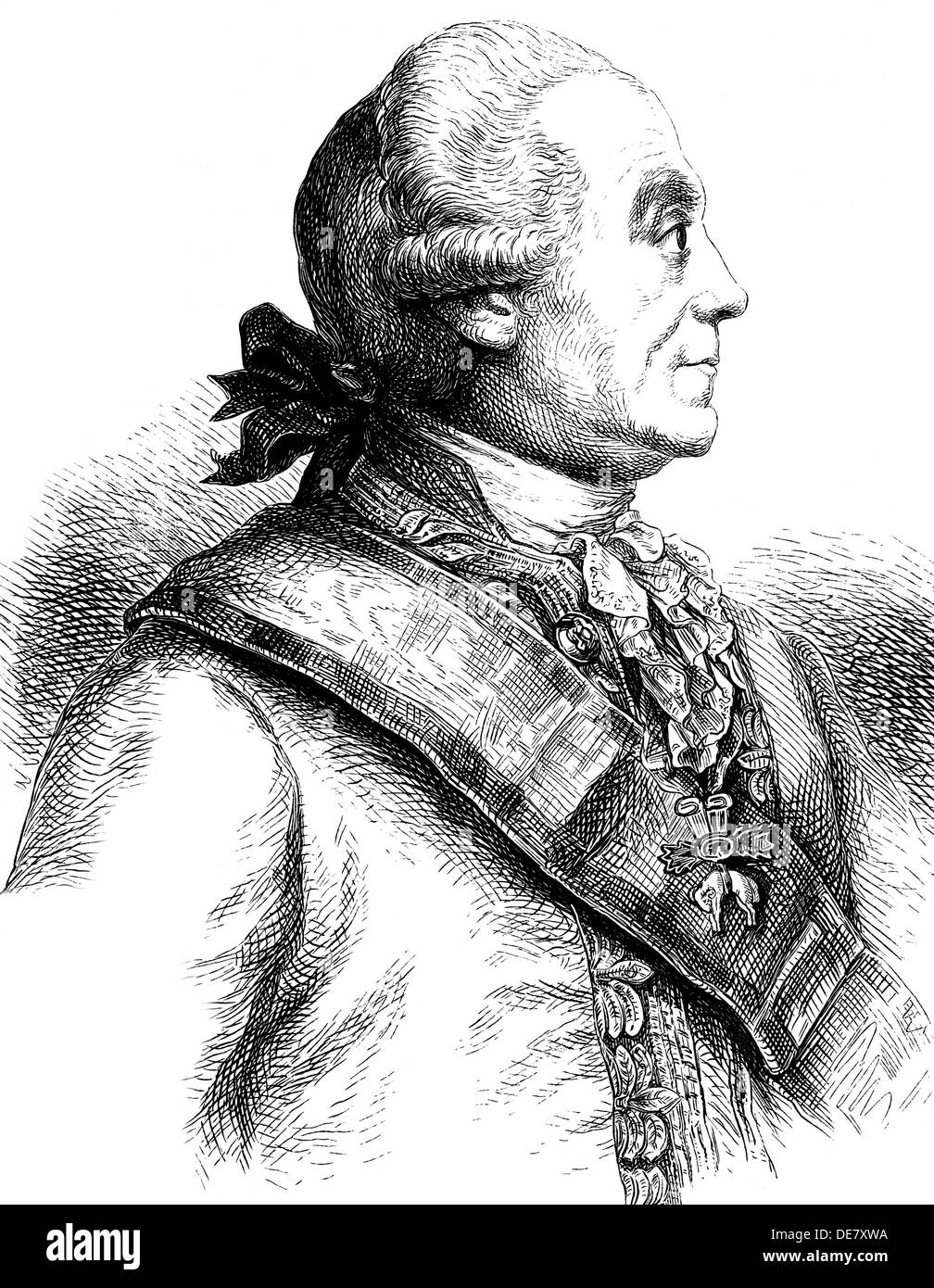 Portrait of Count Franz Moritz von Lacy (1725-1801), 1861. Stock Photo
