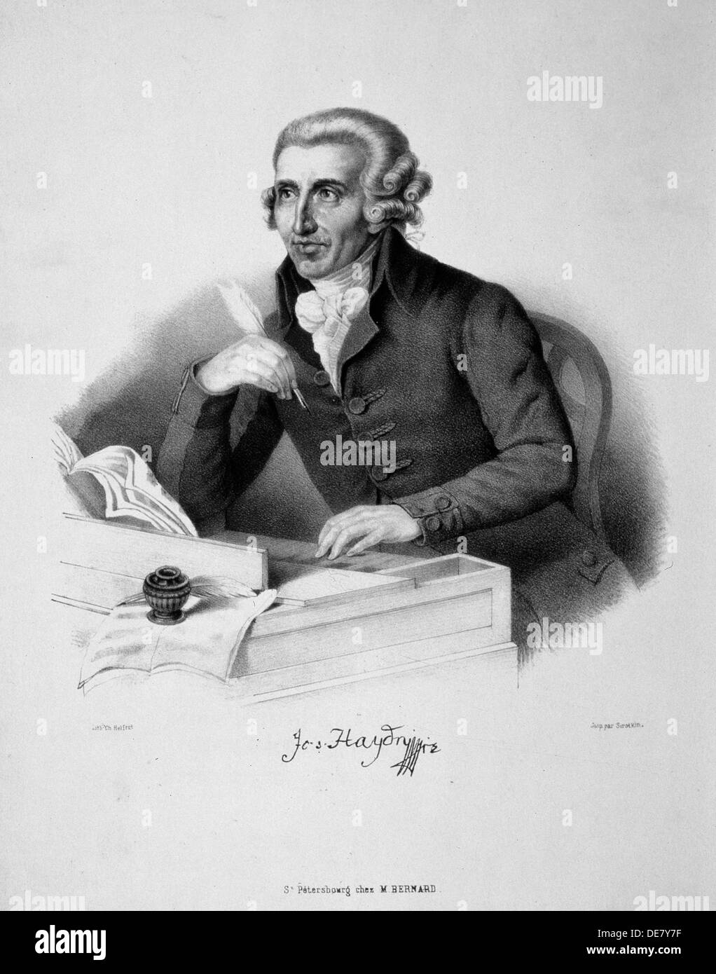 Portrait of the composer Joseph Haydn (1732-1809), 18th century. Stock Photo