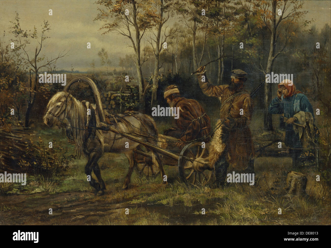 Wood Stealer. Artist: Pryanishnikov, Illarion Mikhailovich (1840-1894) Stock Photo