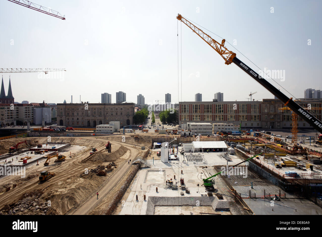 Berlin, Germany, construction of the foundation plate for the Berlin