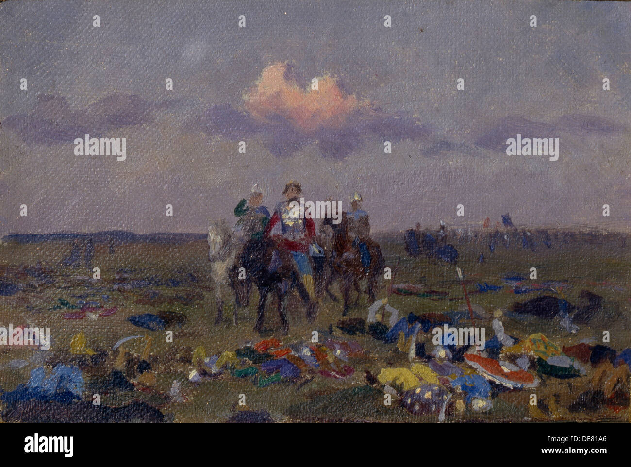 On the Snipes' Field. Artist: Ryabushkin, Andrei Petrovich (1861-1904) Stock Photo