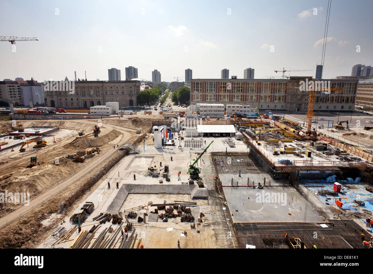 Berlin, Germany, construction of the foundation plate for the Berlin