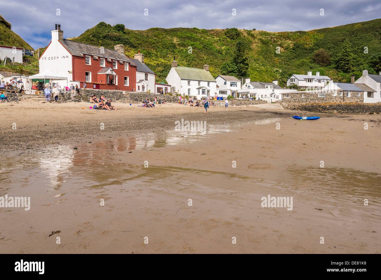 Porth Dinllaen on the llyn peninsula in Gwynedd North Wales. The Ty