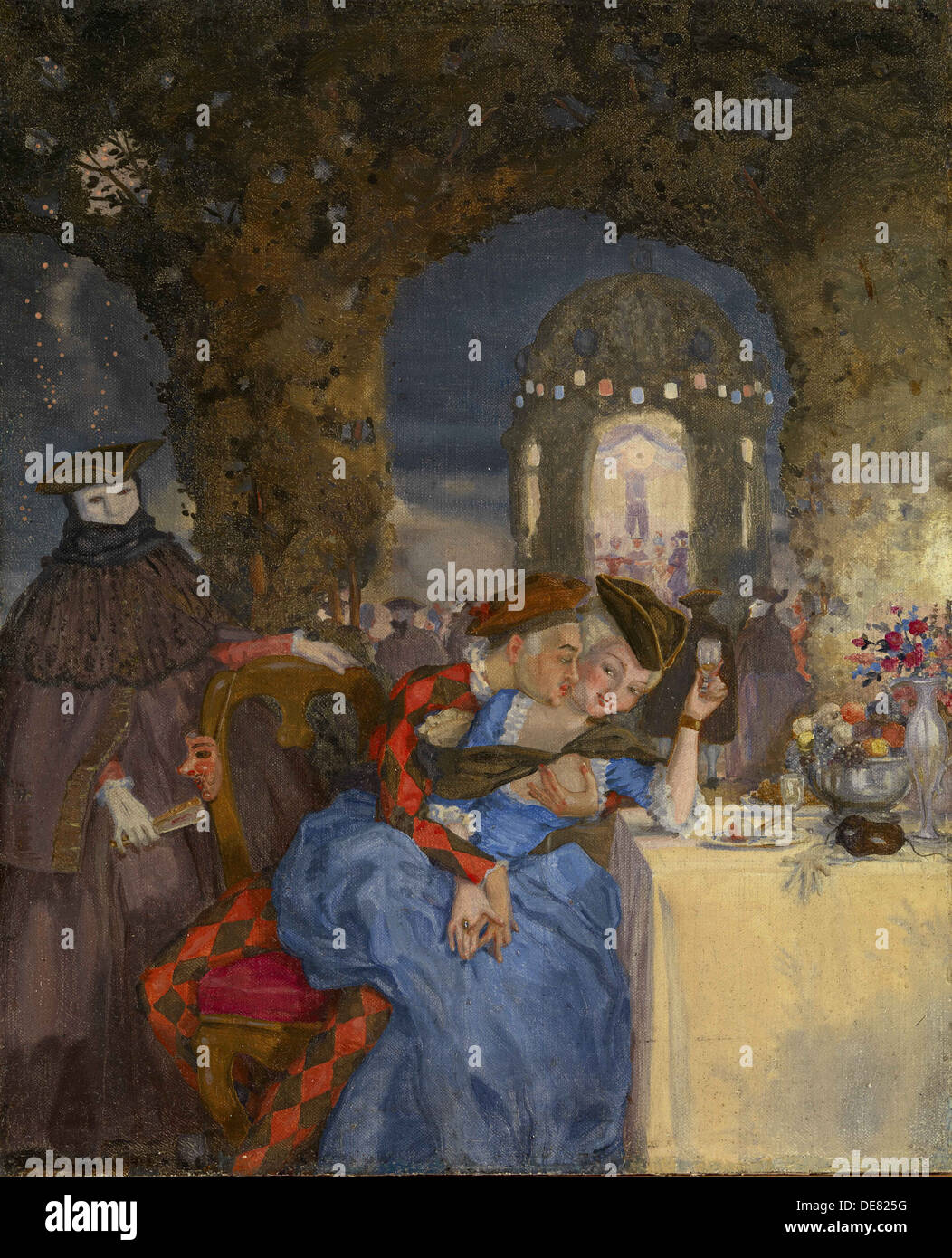 Rendezvous, c. 1918. Artist: Somov, Konstantin Andreyevich (1869-1939) Stock Photo