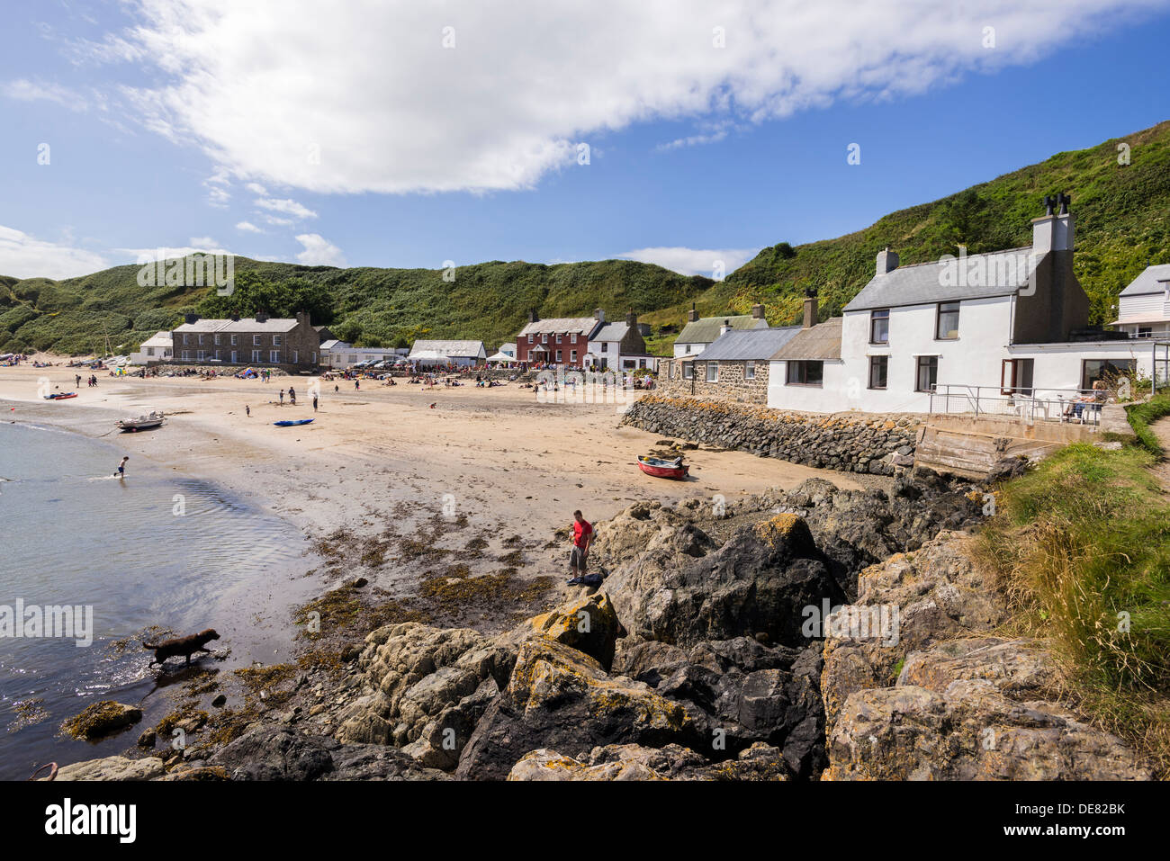 Porth Dinllaen on the llyn peninsula in Gwynedd North Wales Stock Photo