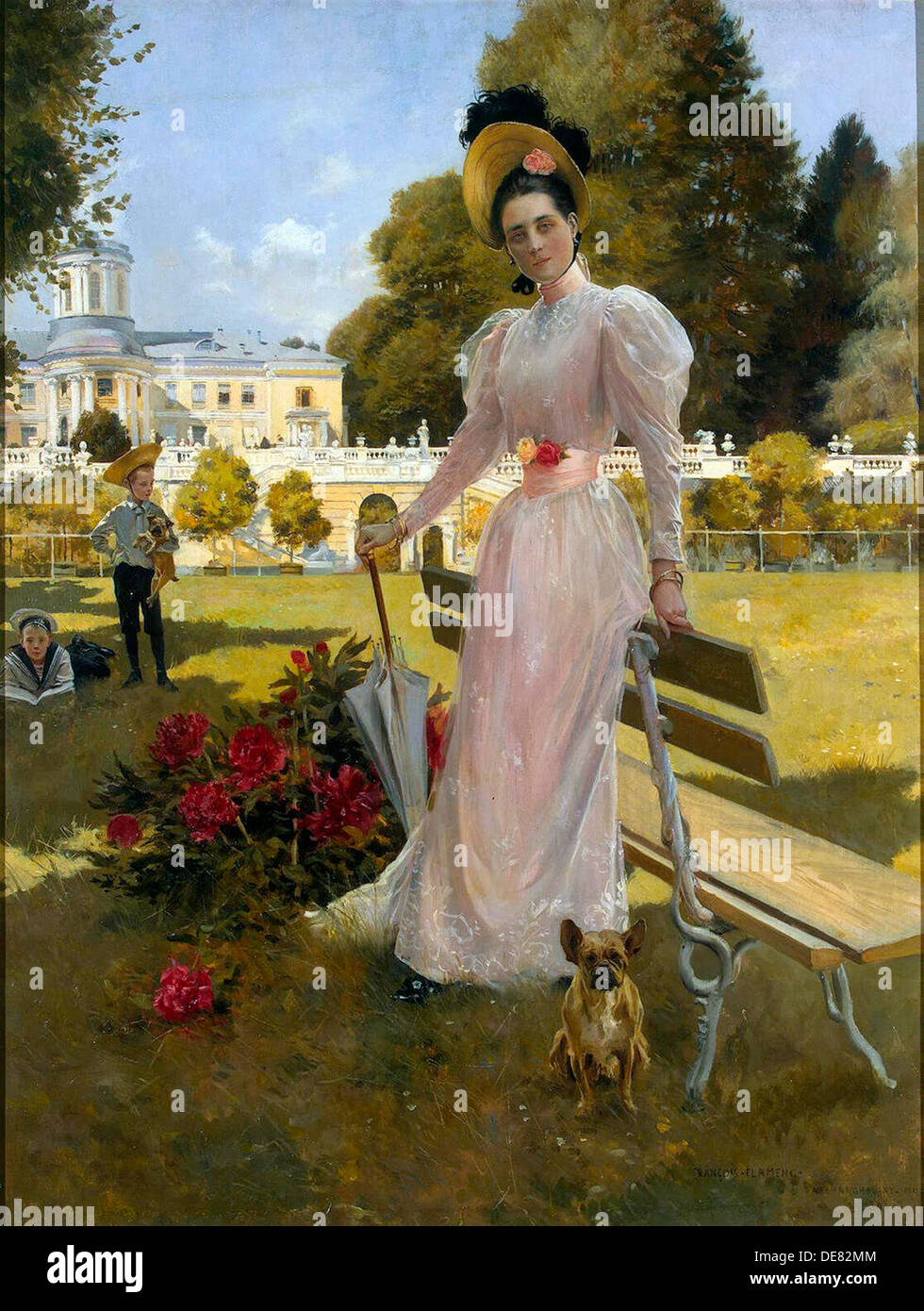 Portrait of Princess Zinaida Yusupova with Two Sons at Arkhangelskoye ...