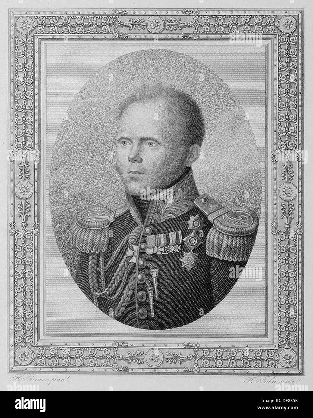 Portrait of Grand Duke Constantine Pavlovich of Russia (1779-1831), First quarter of 19th century. Stock Photo