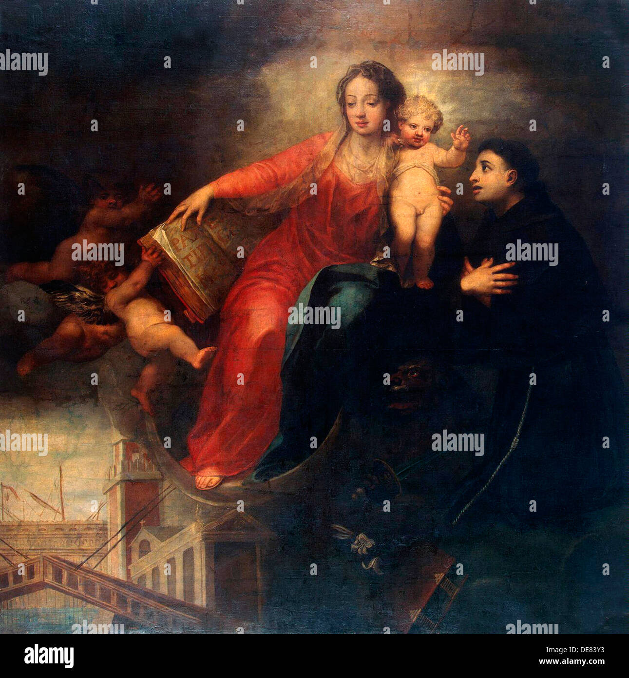 Madonna and Child with Saint Anthony of Padua', 1660s Stock Photo Alamy