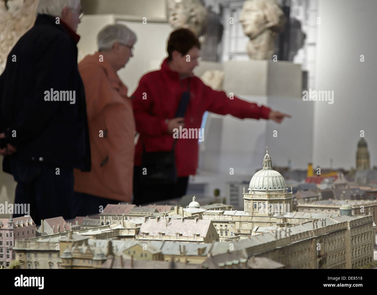 Berlin, Germany, historical model of the Berlin City Palace in the Humboldt-Box Stock Photo