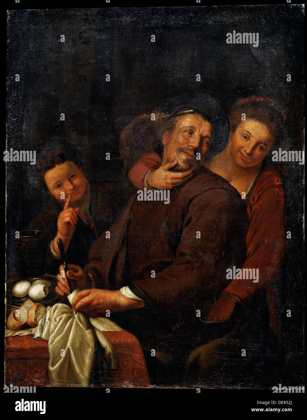 'The Merry Company', early 17th century.  Artist: Dutch Master Stock Photo