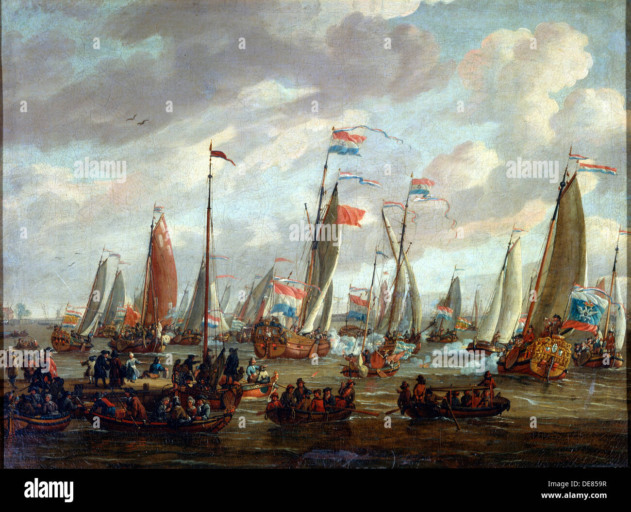 'Tsar Peter I visiting England in January 1698', early 18th century. Artist: Abraham Storck