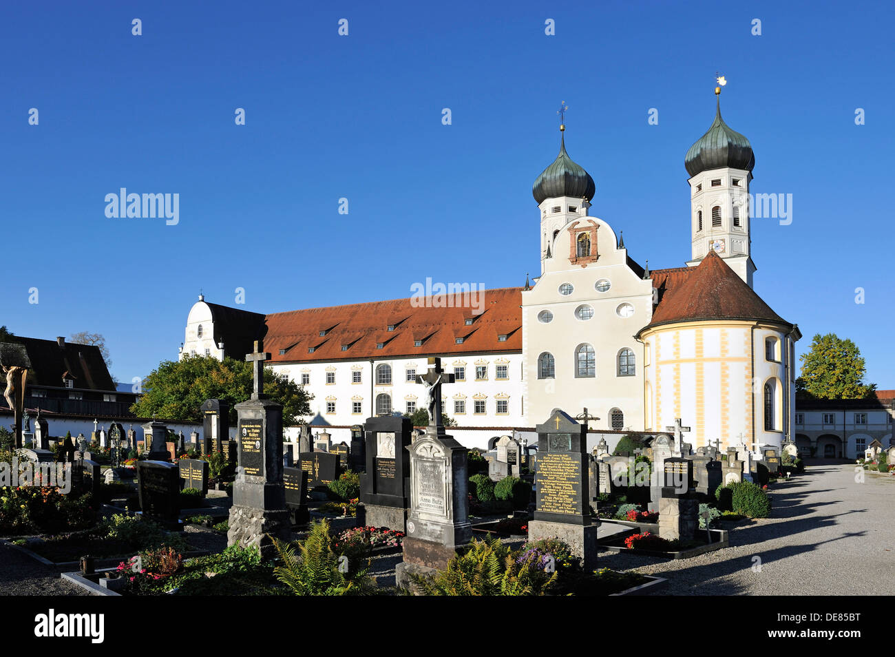 Germany, Bavaria, View of Benediktbeuern Monastery Stock Photo