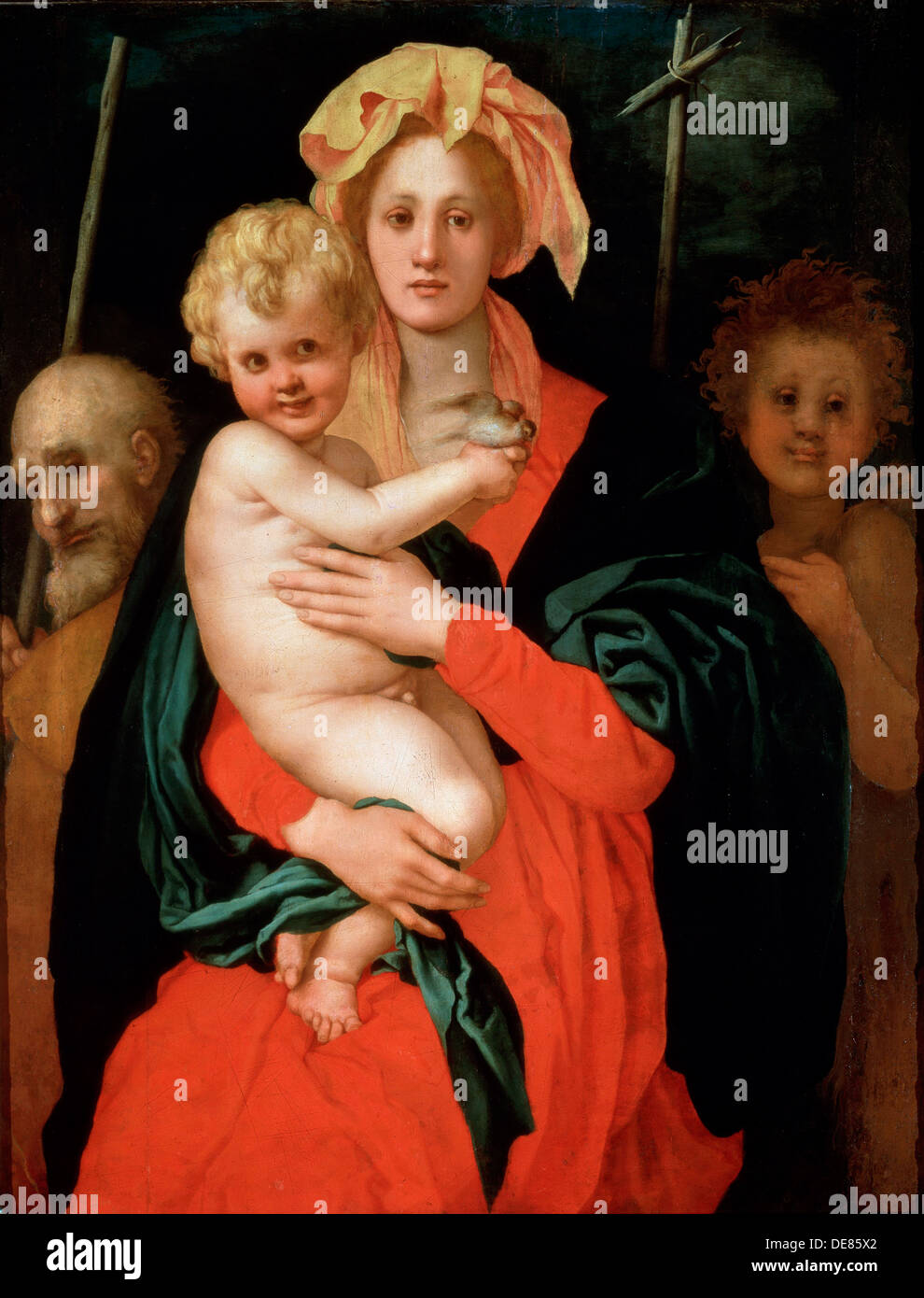 'Madonna and Child with Saint Joseph and John the Baptist', 1520s.  Artist: Jacopo Pontormo Stock Photo