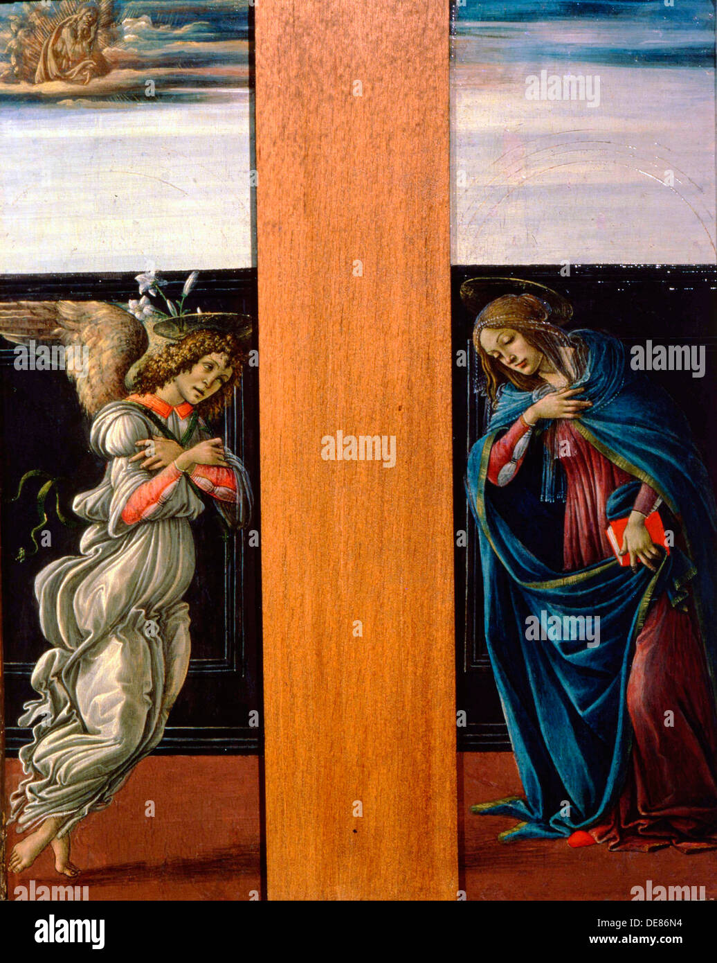 'The Annunciate Virgin and Archangel Gabriel', 1490.  Artist: Sandro Botticelli Stock Photo