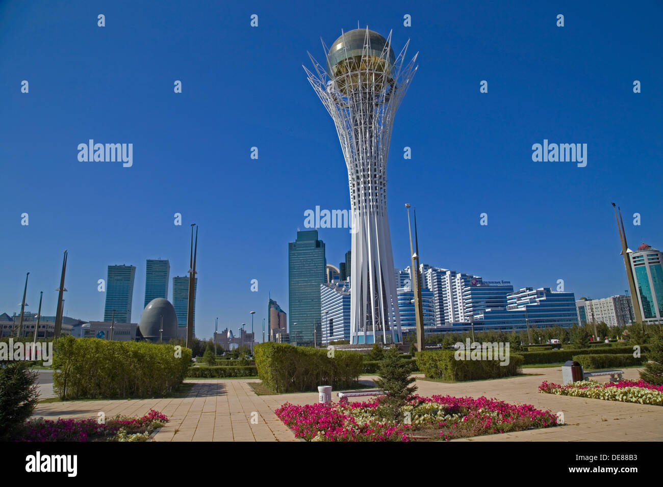 Bayterek tower in Astana, Kazakhstan Stock Photo