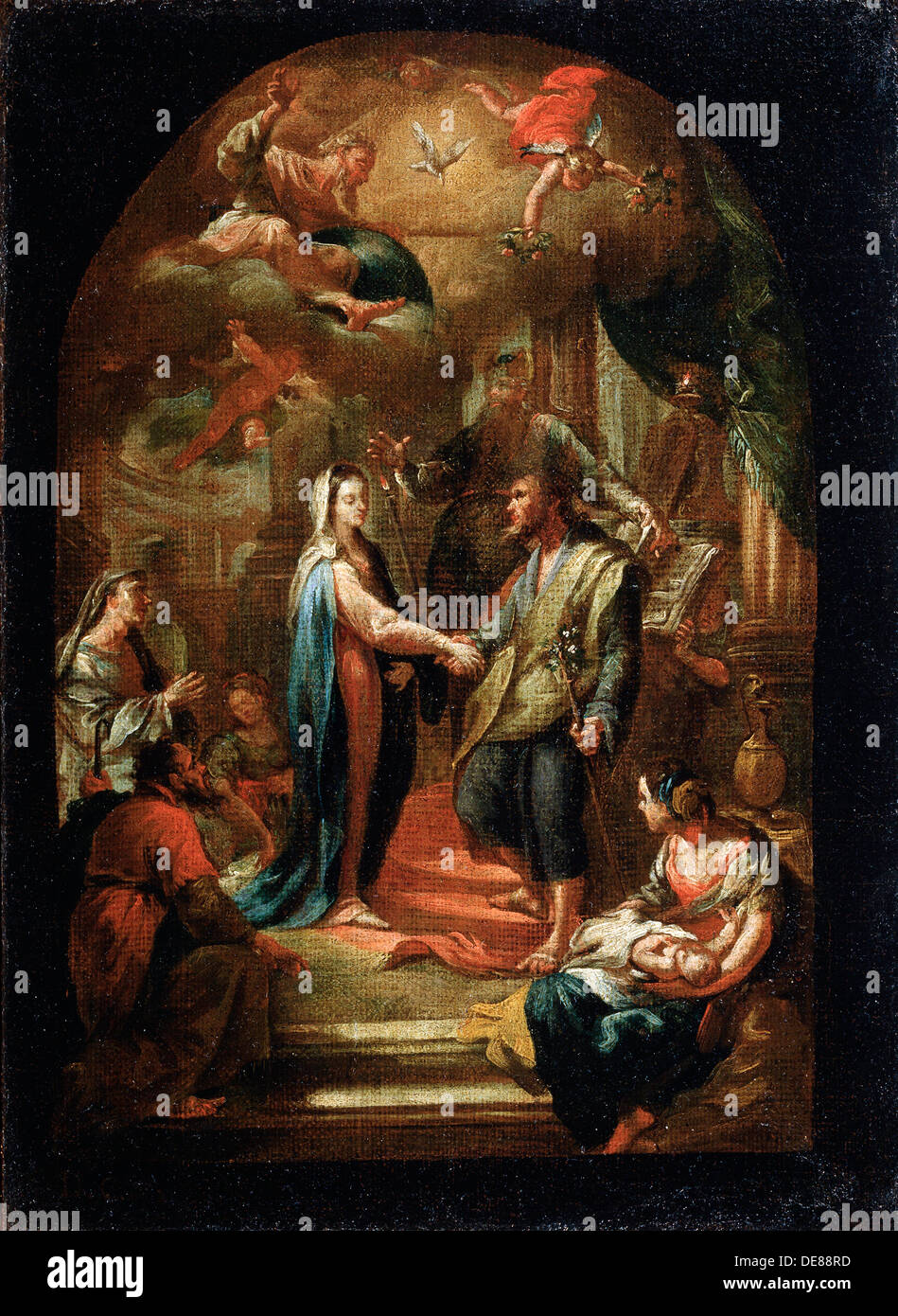'The Marriage of Mary and Joseph', 18th or early 19th century. Artist: Domenico Corvi Stock Photo